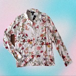 Flowy floral long sleeve shirt